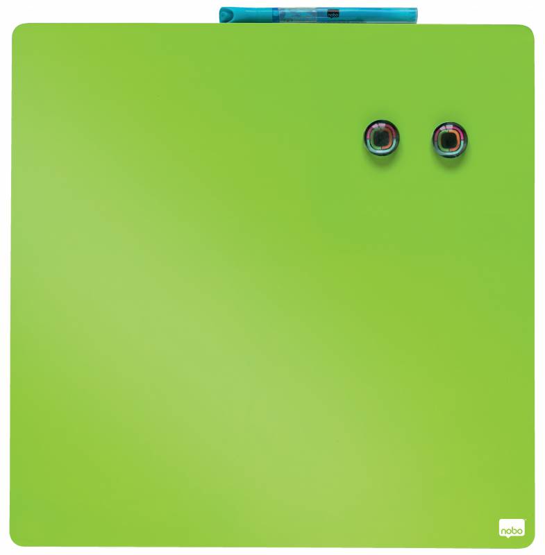 Nobo Tile Mini Tableau Magnétique 360x360mm - Sans Cadre - Pastilles Adhésives et Aimants - Design Créatif et Coloré - Couleur Violet