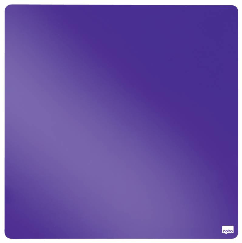 Nobo Tile Mini Tableau Magnétique 360x360mm - Sans Cadre - Pastilles Adhésives et Aimants - Design Créatif et Coloré - Couleur Violet