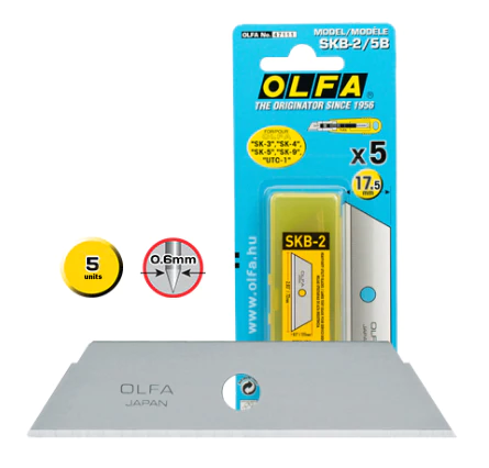Olfa Lot de 5 Lames de Rechange pour Olfa SK-2 Cutters - Acier Inoxydable