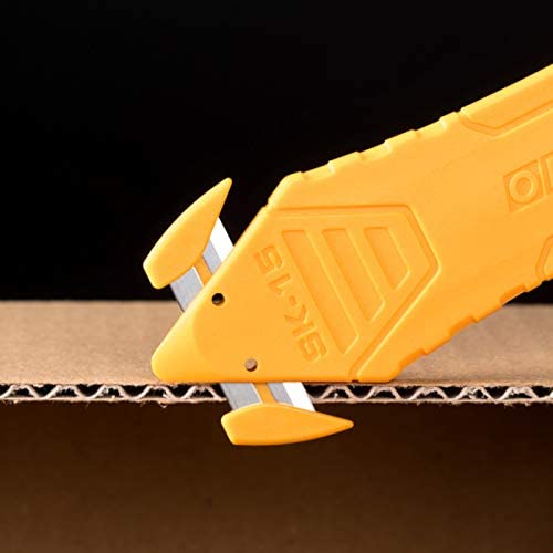 Olfa Pack de 10 Petits Cutters Jetables à Lames Cachées - Acier Inoxydable - Certification NSF - Sécurité Maximale - Utilisation Ambidextre