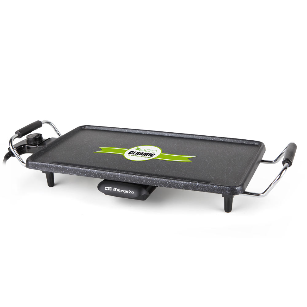 Orbegozo AS 4500 Grill en céramique - Des rôtis plus exquis dans leur propre jus - Surface antiadhésive - Récipient collecteur de graisse - Nettoyage facile - Puissance 2000 W