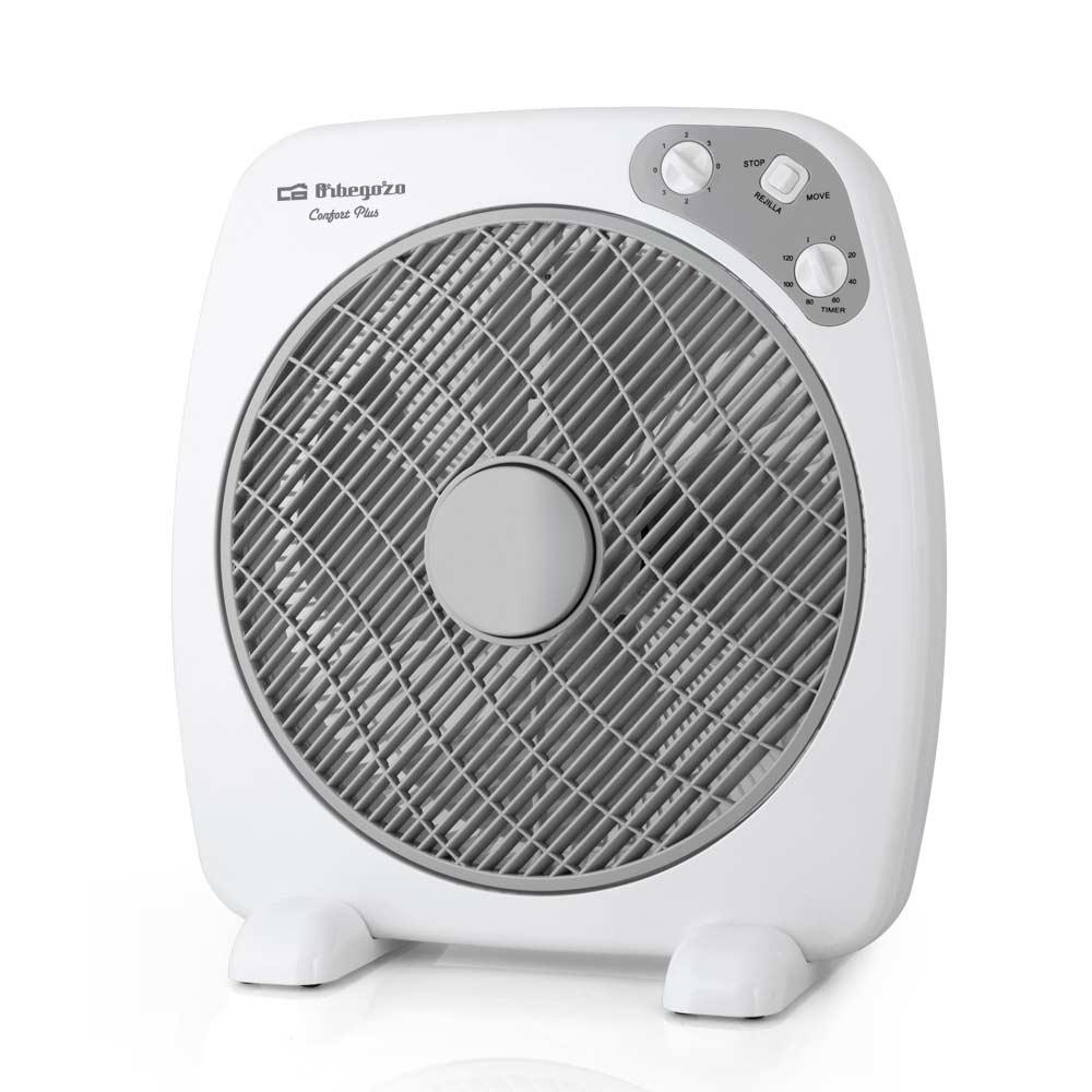 Orbegozo BF 0140 Ventilateur portable avec diffuseur rotatif et minuterie - Idéal pour le bureau, le camping et les petites pièces - Silencieux et puissant