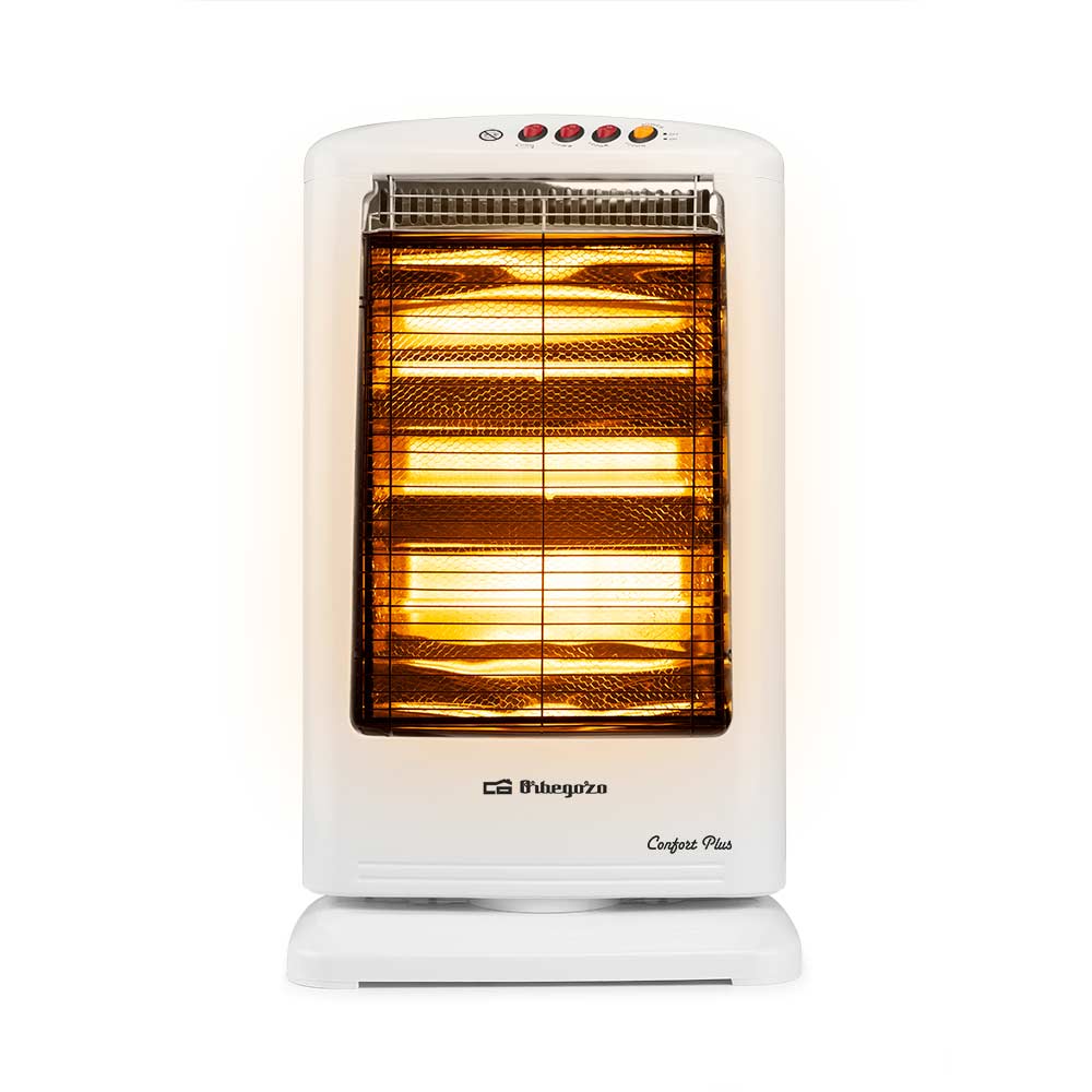 Orbegozo BP 0303 B Poêle halogène Home Comfort - Puissance réglable - Système anti-basculement - Transport facile - Aucune émission de gaz - Design moderne