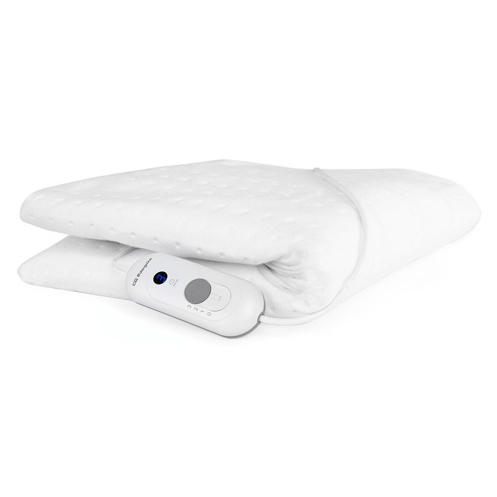 Orbegozo CAH 0850 Chauffe-lit électrique - Chaleur persistante - Télécommande amovible - Système de chaleur supplémentaire dans les pieds - Ajustement au matelas - Arrêt automatique - Lavable - Repos réparateur