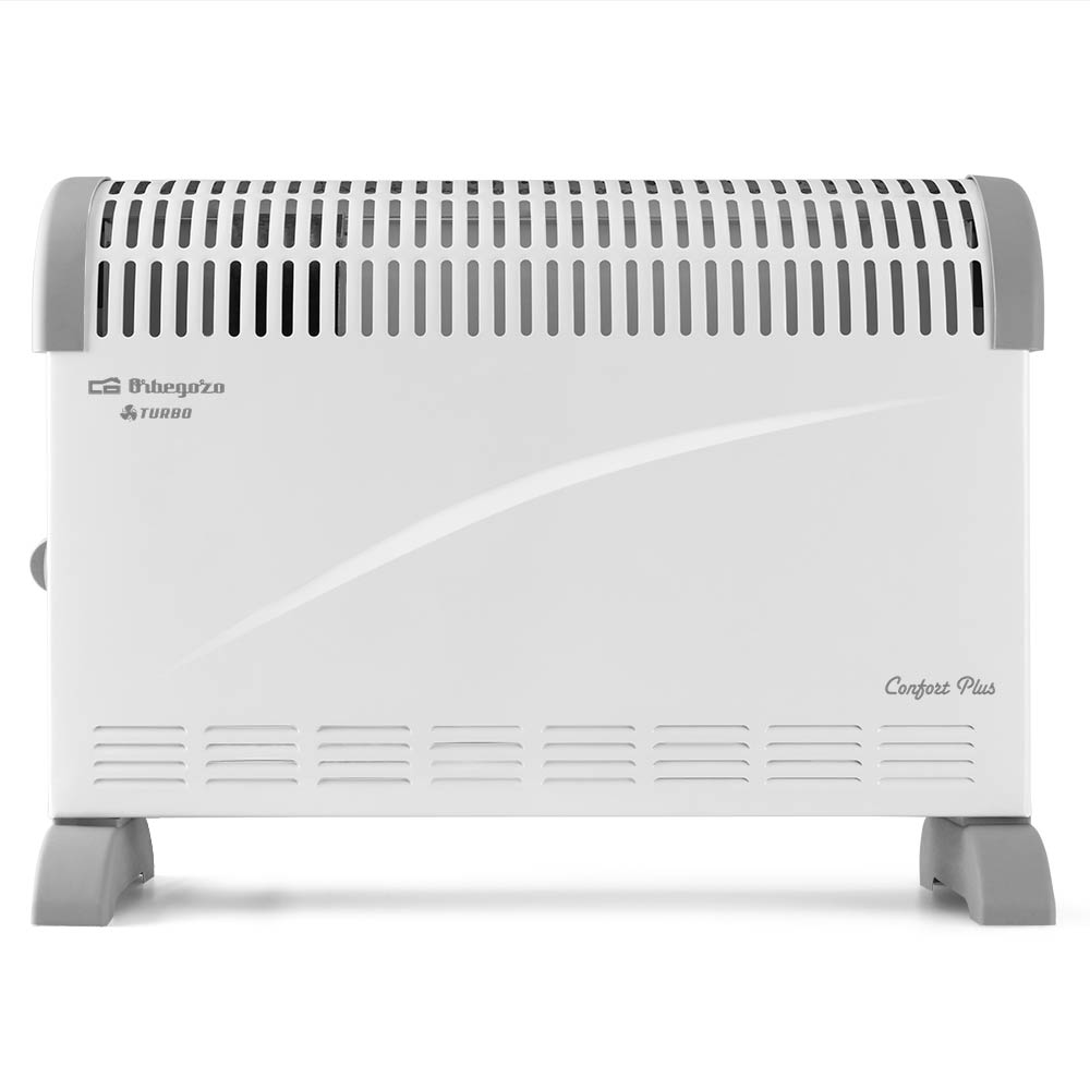 Orbegozo Convecteur Cvt-2000 Turbo - Interrupteurs Lumineux Puissants à Chauffage Homogène et Rapide - Thermostat Réglable - Protection contre la Surchauffe Idéal pour les Petits Espaces