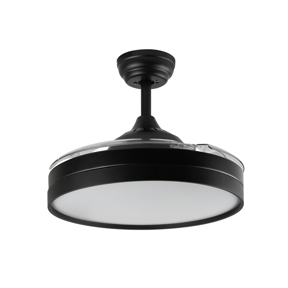 Orbegozo CP 137105 Ventilateur de Plafond Elegance Efficace et Silencieux - Pales Rétractables - Moteur DC - Lumière LED - Télécommande - Ventilation Réversible - Minuterie Programmable