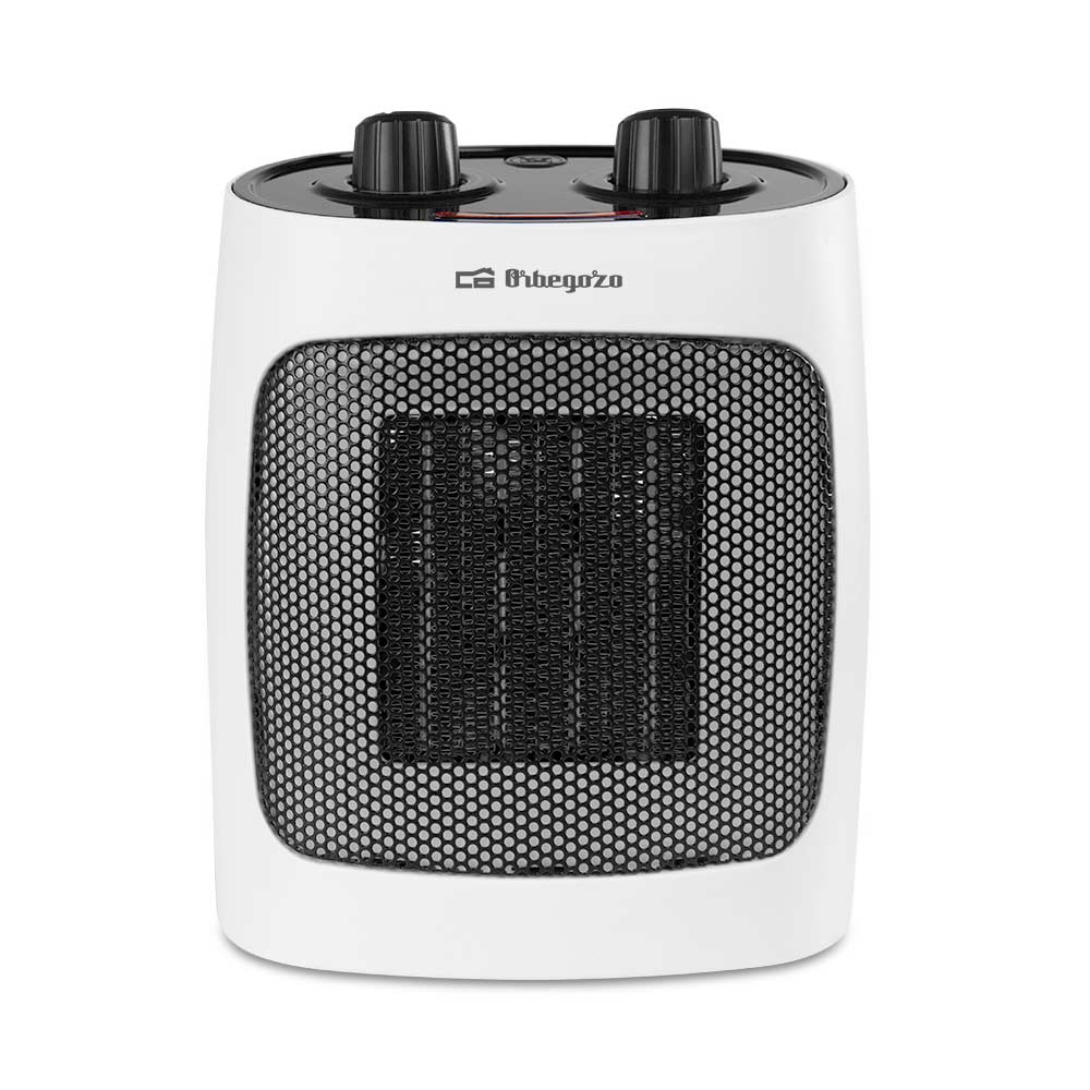 Orbegozo CR 5031 Chauffage Céramique Compact - Puissance 2000W - Élément Chauffant Céramique PTC - 3 Modes de Fonctionnement - Protection Anti-Basculement et Surchauffe - Poignée de Transport