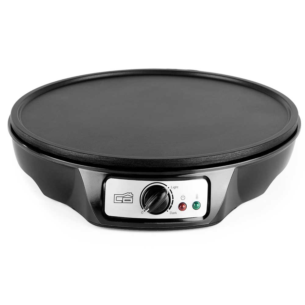 Orbegozo Crêpière CM-30 Crêpière Polyvalente et Facile à Utiliser - Surface Antiadhésive - Température Réglable - Voyants lumineux - Pieds Antidérapants et Accessoires Inclus