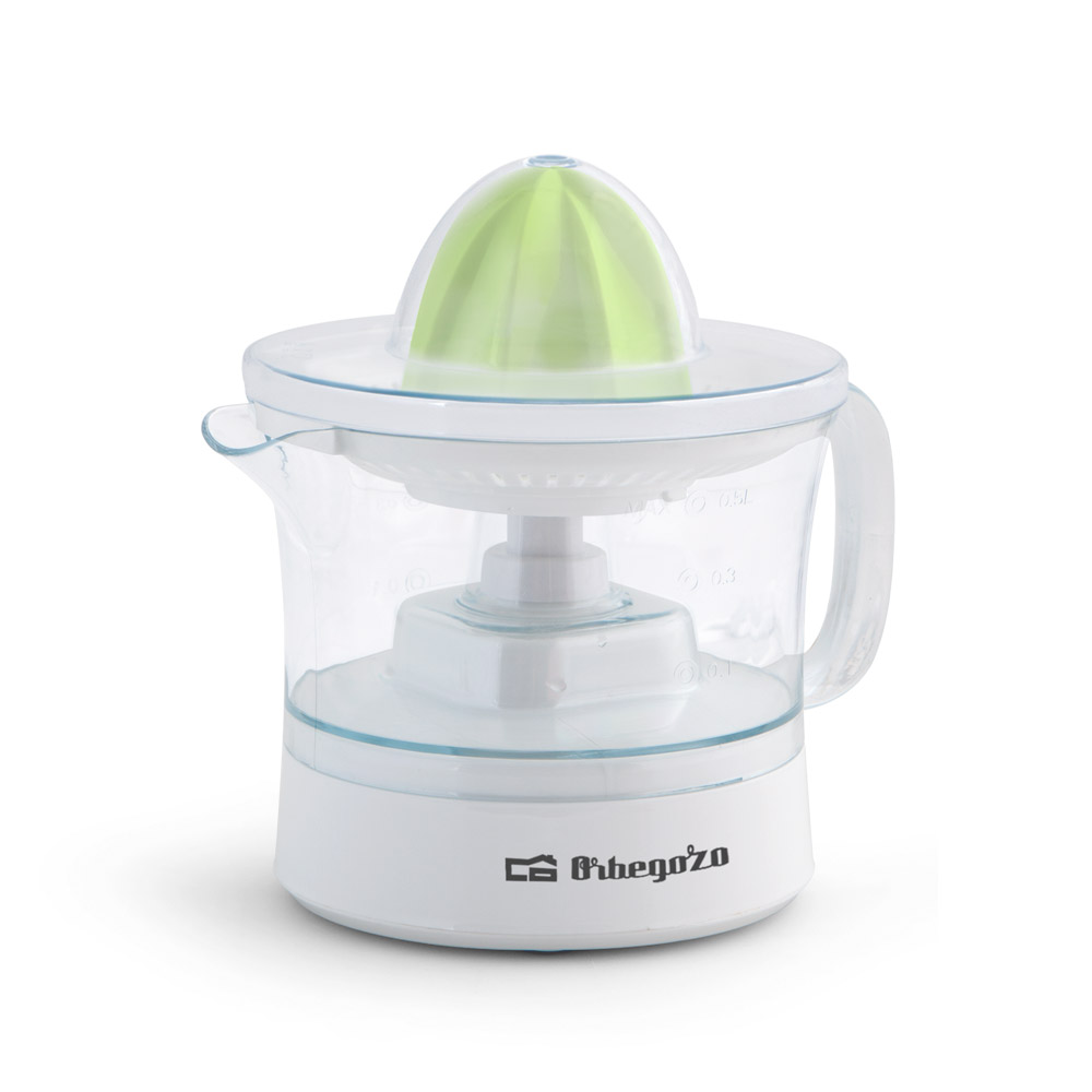 Orbegozo EP 1510 Presse-agrumes pratique et puissant - Puissance 25W - Capacité 0,5L - Protection des arômes - Rotation bidirectionnelle - Accessoires lavables - Fonction automatique