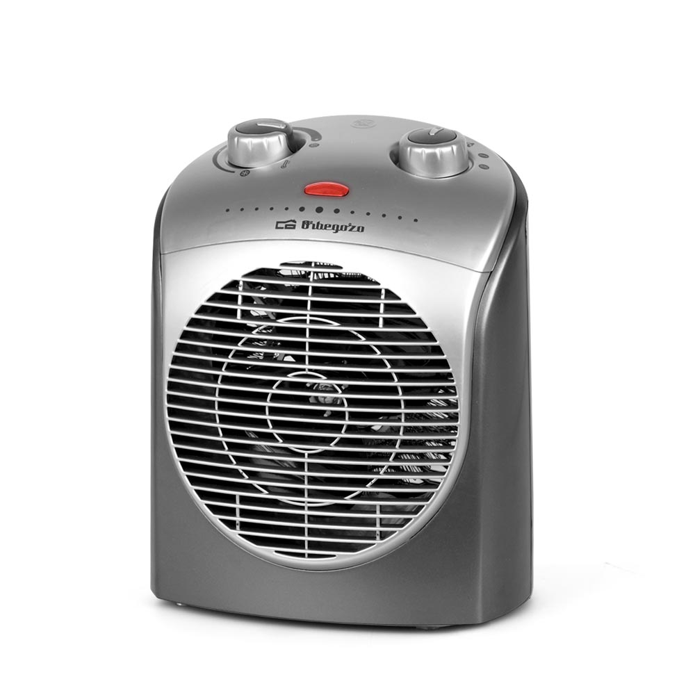 Orbegozo FH 2021 Chauffage Confort Rapide et Sûr - Sélecteur 3 Positions - Fonction Ventilateur Air Froid - Puissances 1100 - 2200W - Thermostat Réglable - Poignée de Transport