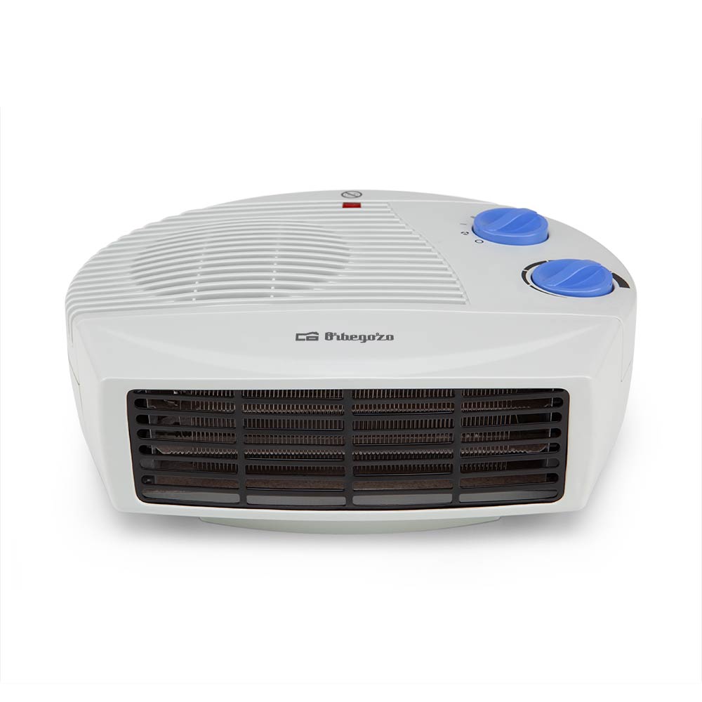 Orbegozo FH 5008 a Chauffage Horizontal - Puissance 2000W - 2 réglages de chaleur - Thermostat réglable - Protection contre la surchauffe - Fonction ventilateur