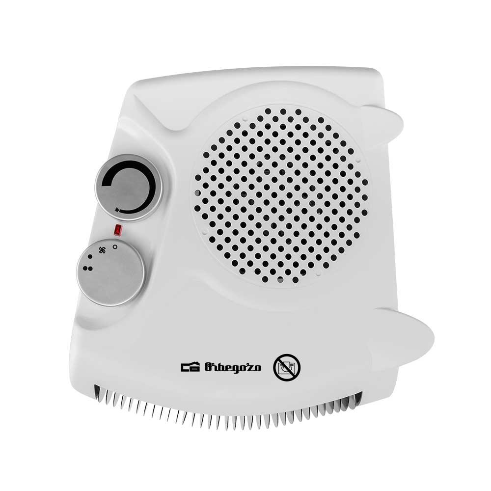 Orbegozo FH 5040 a Chauffage 2 en 1 - Puissance 2000W - Sélecteur rotatif 3 positions - Fonction ventilateur - Poignée de transport - Protection contre la surchauffe