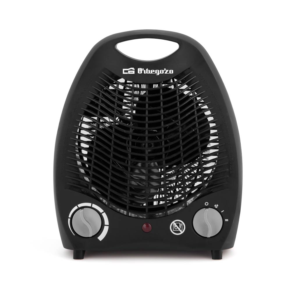 Orbegozo FH 5129 Chauffage compact – Chauffage puissant et sûr avec thermostat réglable – Fonction ventilateur et protection contre la surchauffe – Design minimaliste élégant