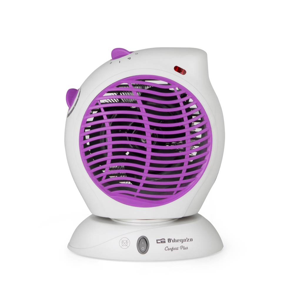 Orbegozo FH 5580 Chauffage vertical oscillant - Contrôle de température réglable - Protection contre la surchauffe - Fonction de ventilateur de chaleur et d'air froid instantanés