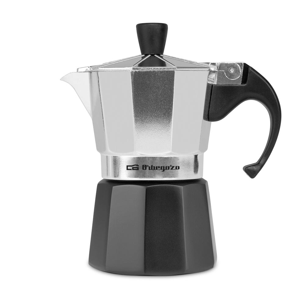 Orbegozo KFM 230 Cafetière en aluminium pour deux tasses - Préparez votre café préféré en quelques minutes avec sécurité et confort - Ergonomique - Facile à nettoyer et adaptée à différents types de cuisines