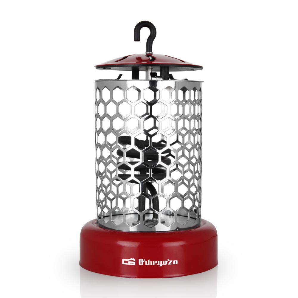 Orbegozo LO 7000 Poêle Électrique Compact et Sûr - Puissance 400W - Conception Ultra Plate - Résistance Blindée - Crochet Intégré - Idéal pour lutter contre le froid en hiver