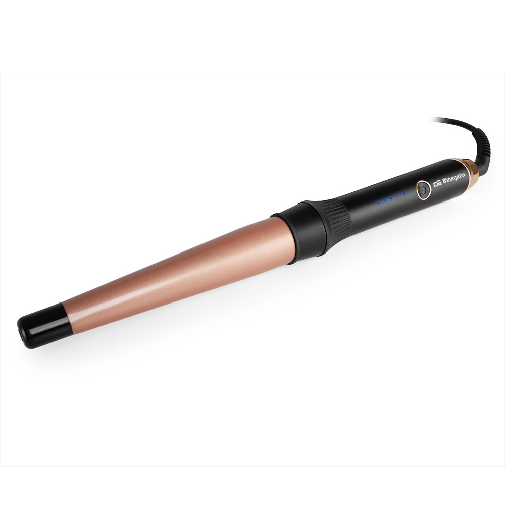 Orbegozo PL 1160 Bigoudi Professionnel - Technologie Céramique pour Boucles Douces - Température de 190ºc - Poignée Froide - Câble Pivotant