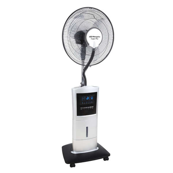 Orbegozo SFH 1000 Ventilateur humidificateur Cool and Pure - Ventilateur puissant avec humidificateur 100 W - Grand débit d'air - Réservoir 1,5 litre - Minuterie 7,5 H - Base avec roulettes