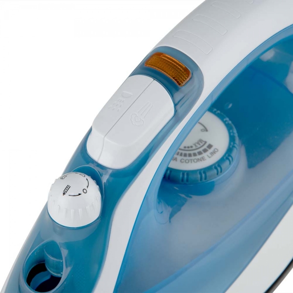Orbegozo SV 2025 Fer à Vapeur 2000W - Semelle Antiadhésive - Fonction Spray, Autonettoyant, Repassage à Sec - Régulateur de Température - Coloris Blanc/Bleu