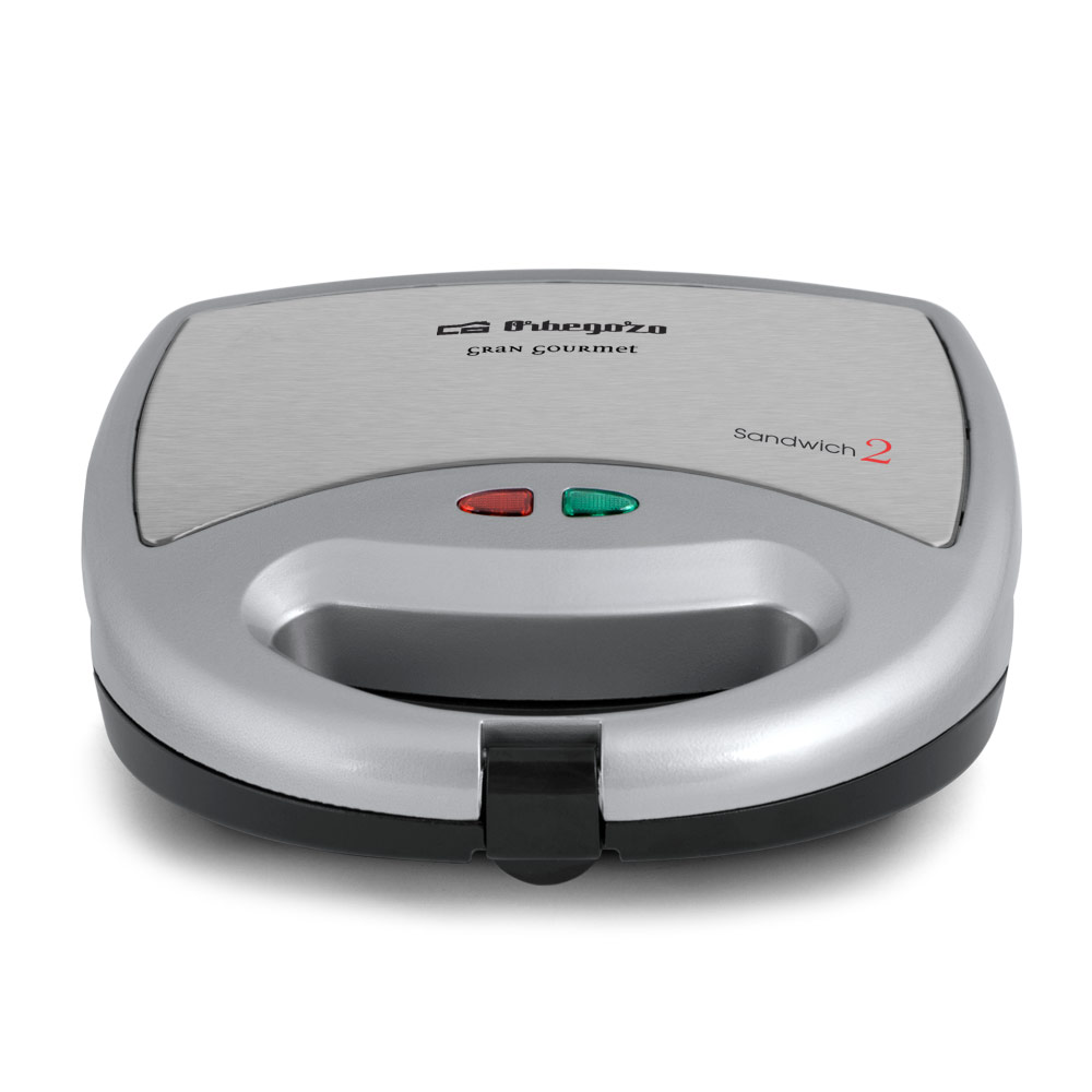 Orbegozo SW 6000 Machine à Sandwich Compacte - pour 2 Sandwichs - Revêtement Antiadhésif - Contrôle de la Température - Puissance 800W - Conception Compacte et Rangement Facile