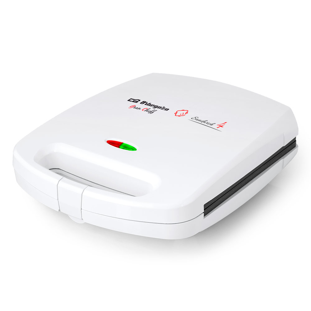 Orbegozo SW 7100 Machine à sandwich durable et complète - Puissance 1500W - Antiadhésive - Rangement vertical et horizontal - Protection contre la surchauffe