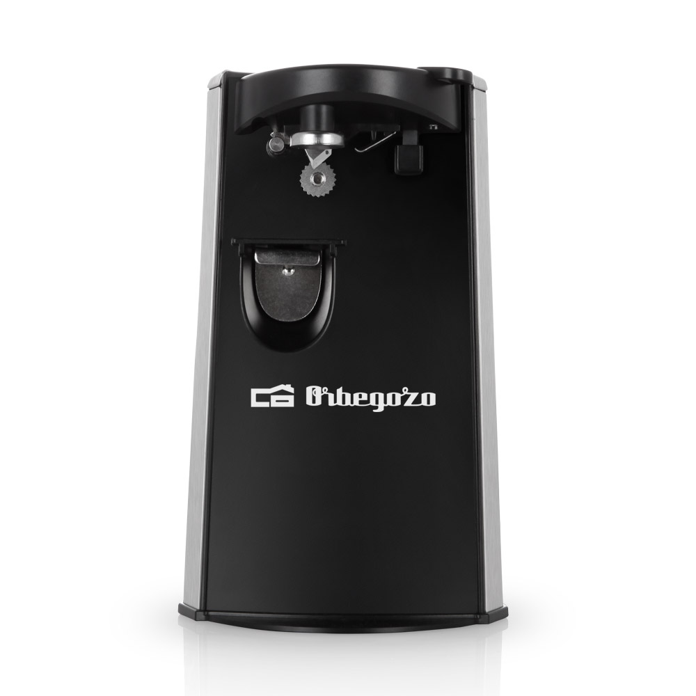 Ouvre-boîte électrique Orbegozo CU 6500 3 en 1 - Pratique et fonctionnel - Lame en acier inoxydable - Puissance 60 W - Nettoyage facile - Design attrayant