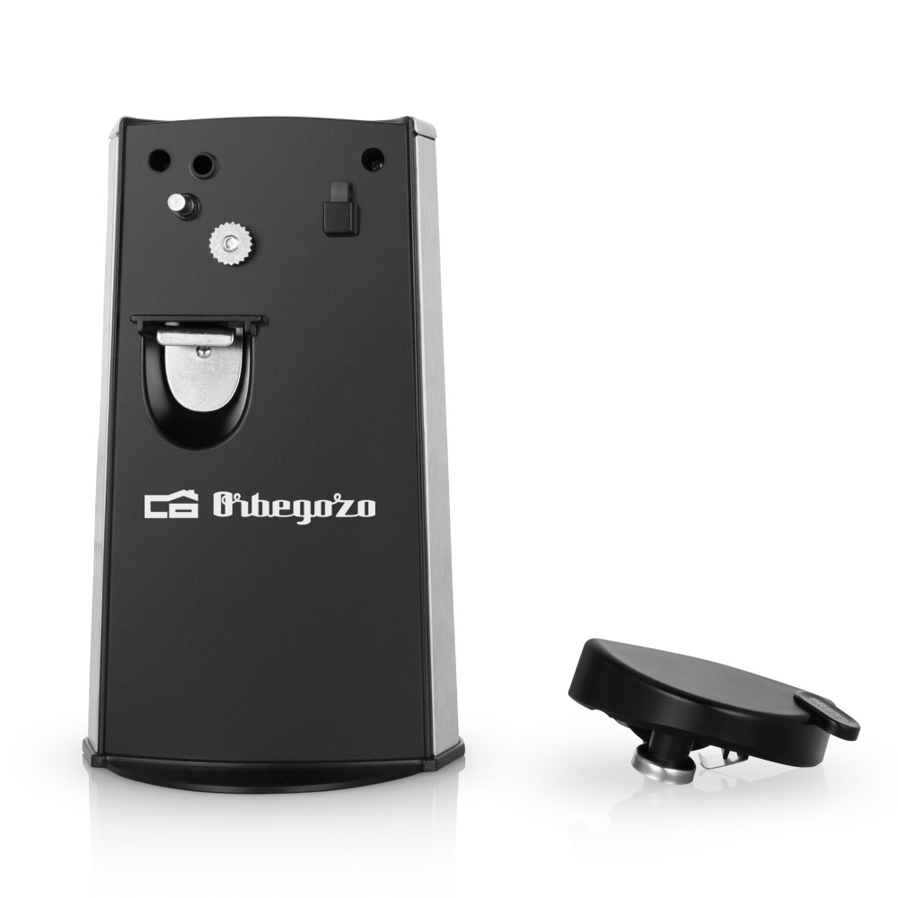 Ouvre-boîte électrique Orbegozo CU 6500 3 en 1 - Pratique et fonctionnel - Lame en acier inoxydable - Puissance 60 W - Nettoyage facile - Design attrayant
