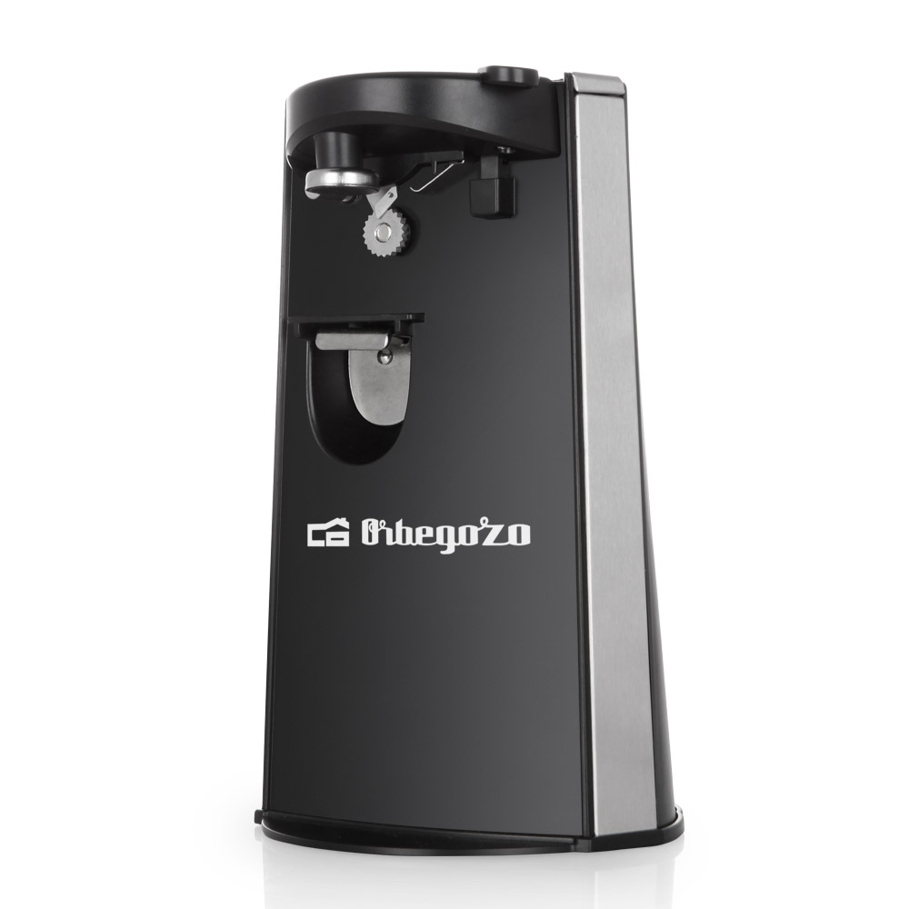 Ouvre-boîte électrique Orbegozo CU 6500 3 en 1 - Pratique et fonctionnel - Lame en acier inoxydable - Puissance 60 W - Nettoyage facile - Design attrayant