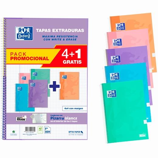 Oxford 5 Carnets 4x4mm Pastel