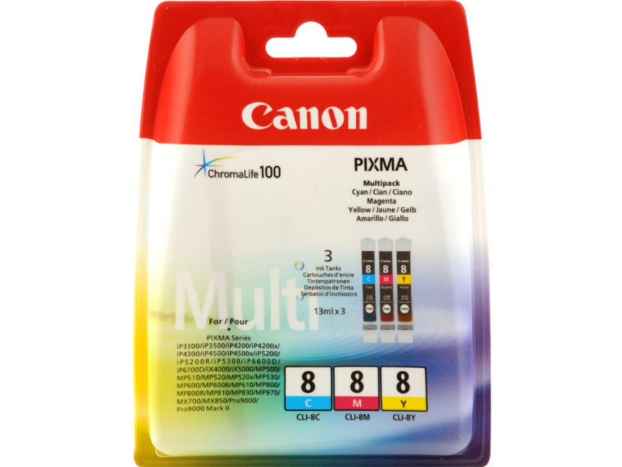 Canon Multipack CLI-8C/M/Y 3 cartouches