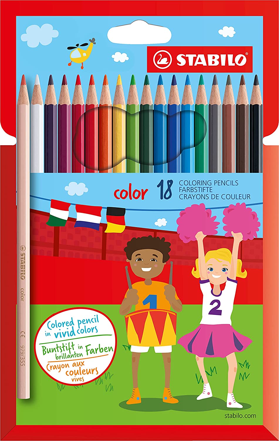 ✓ Pack 18 Crayons Stabilo Color 2,5 mm couleur en stock - 123CONSOMMABLES