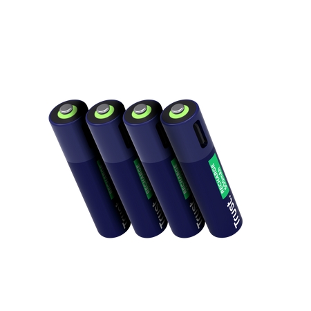 Pack de 4 piles rechargeables Trust 500 mAh AAA
