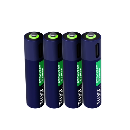 Pack de 4 piles rechargeables Trust 500 mAh AAA