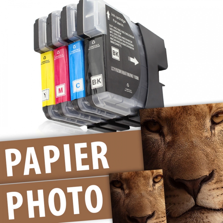 Pack Essentiel LC980, (4 cartouches + Papier photo)