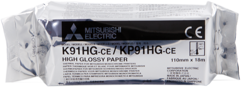 Mitsubishi Papier thermique KP 91 HG-CE pour moniteur foetal