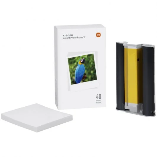 Papier Photo Instantané Xiaomi 3" Papier Photographique pour Imprimante Xiaomi Instant Photo 1S 40 unités