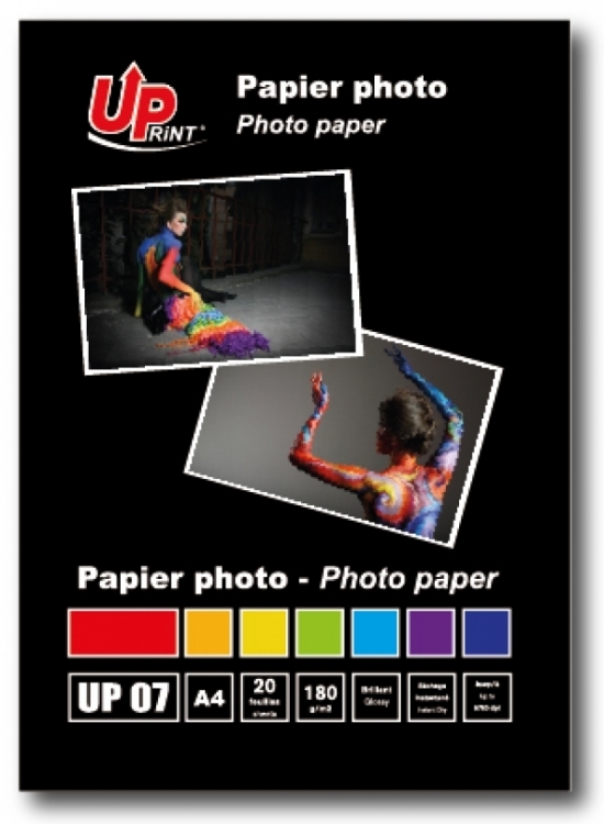 Papier photo PREMIUM UPRINT  BRILLANT - A4 - 180 grs - 20 feuilles