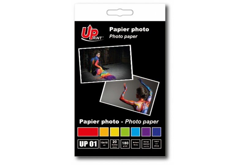 Papier photo PREMIUM UPRINT - 10x15 - 180 grs - 20 feuilles