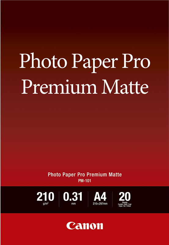 Canon PM-101 Papier Photo Premium Mat Format A4 (20 feuilles)