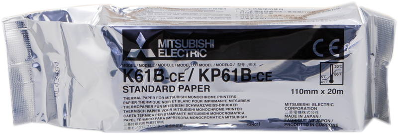 Papier Mitsubishi KP61B-CE (Thermopapier 110mm x 20m)