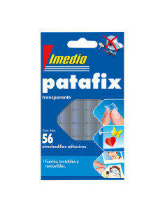 Imedio Patafix Mastic Adhésif Transparent - Solide, Propre et Amovible - 56 Pièces