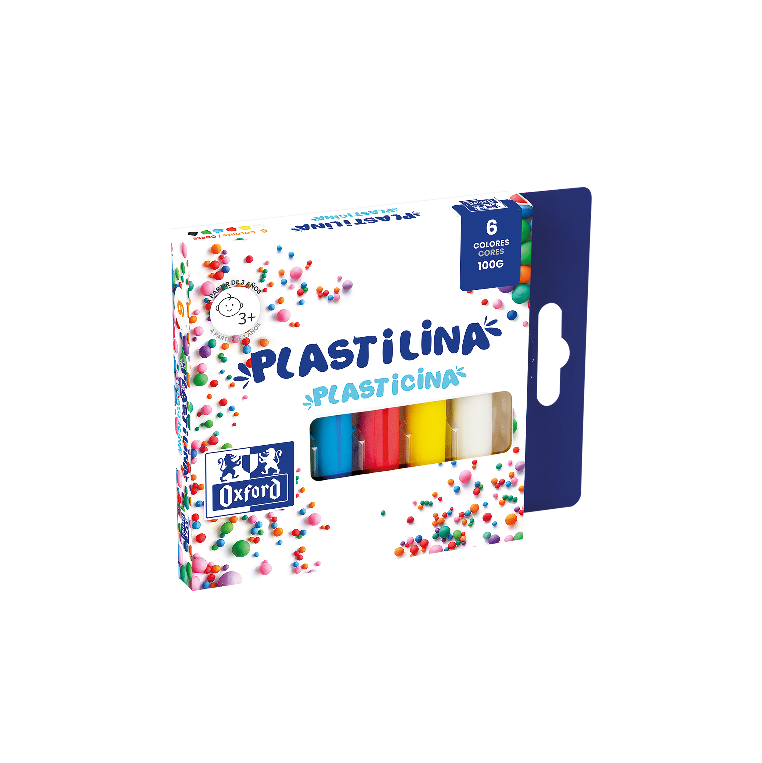Pâte à Modeler Oxford 6 Couleurs 100gr - Idéale pour Modeler et Créer des Figurines - Texture Douce et Malléable - Couleurs Assorties