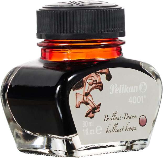 Pelikan Ink 4001 No.78 - Flacon de 30 ml - Flacon d'encre de 30 ml - Assure le parfait fonctionnement du stylo plume - Couleur marron