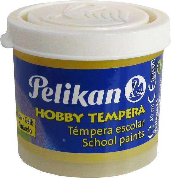 Pelikan School Tempera Flacon 40 ml – Facile à laver – Idéal pour les activités scolaires – Couleur jaune