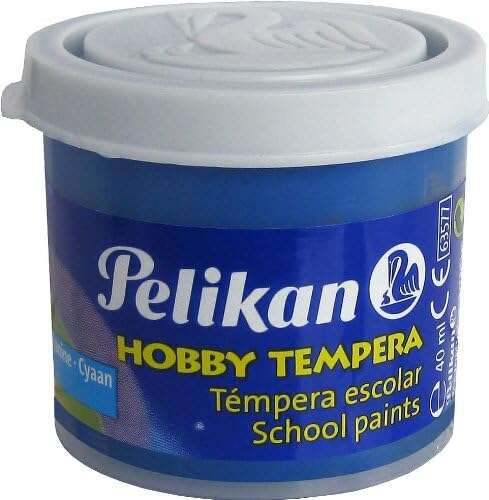 Pelikan School Tempera Flacon 40 ml – Facile à laver – Idéal pour les activités scolaires – Couleur bleue