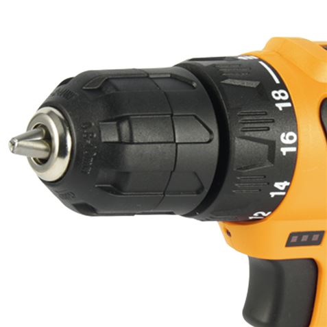 Perceuse à batterie Blim 12V 1.5Ah - Couple maximum 28Nm - 2 Vitesses 0-400/0-1500rpm - Couleur Jaune