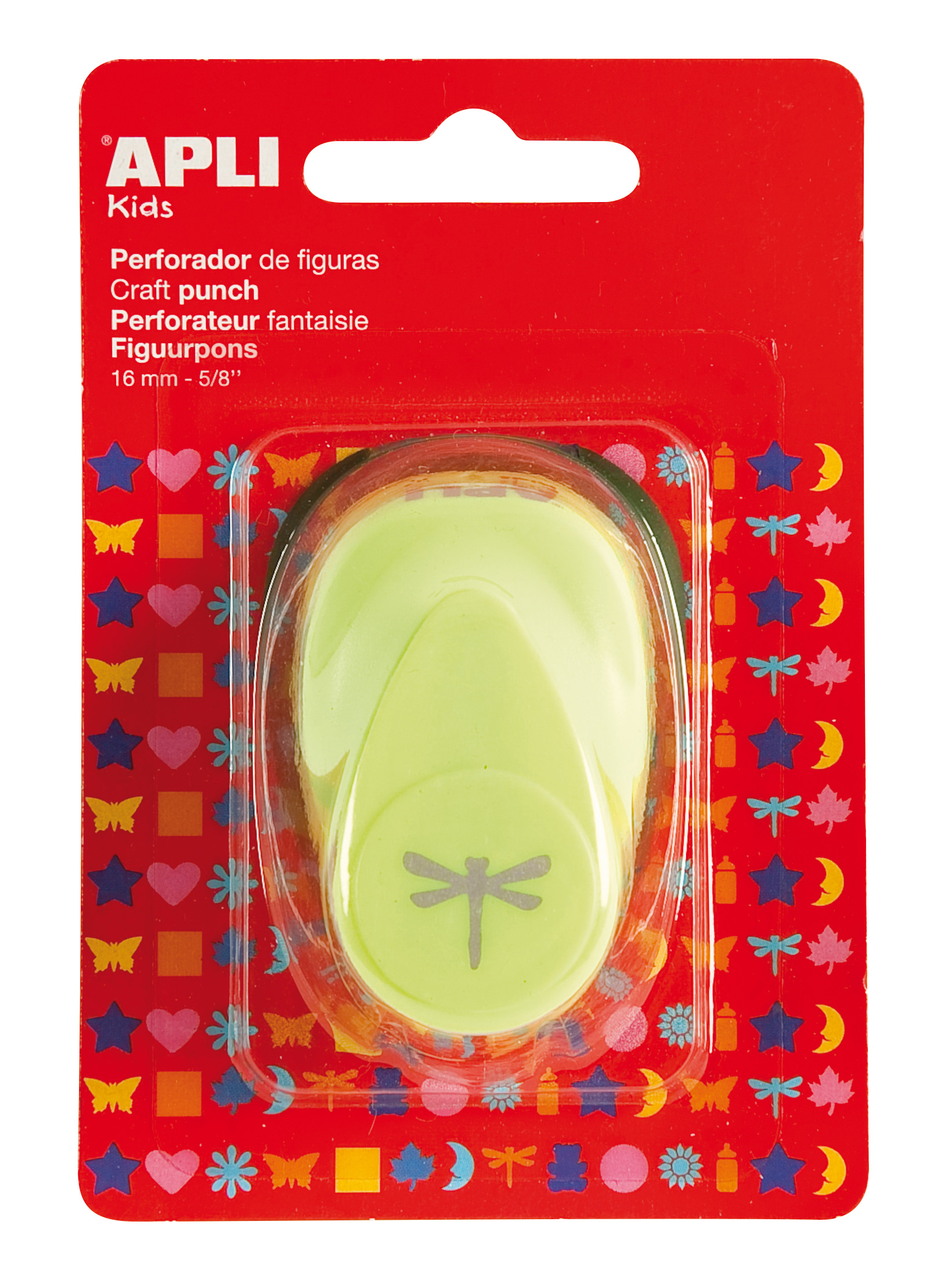 Apli Perfo Libellule - Taille 16mm - Haute qualité - Papier, Carton - Dépôt Chutes Papier - Déco - Vert