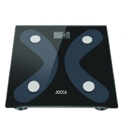 Pèse-personne Jocca Bluetooth 4.0 - Écran LCD - Max. 180 kg - Fonctionne avec iOS et Android