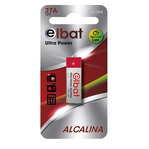 ✓ Pile alcaline Elbat 27A 12V couleur en stock - 123CONSOMMABLES