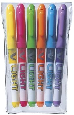 Pilot Lot de 6 marqueurs V-Light